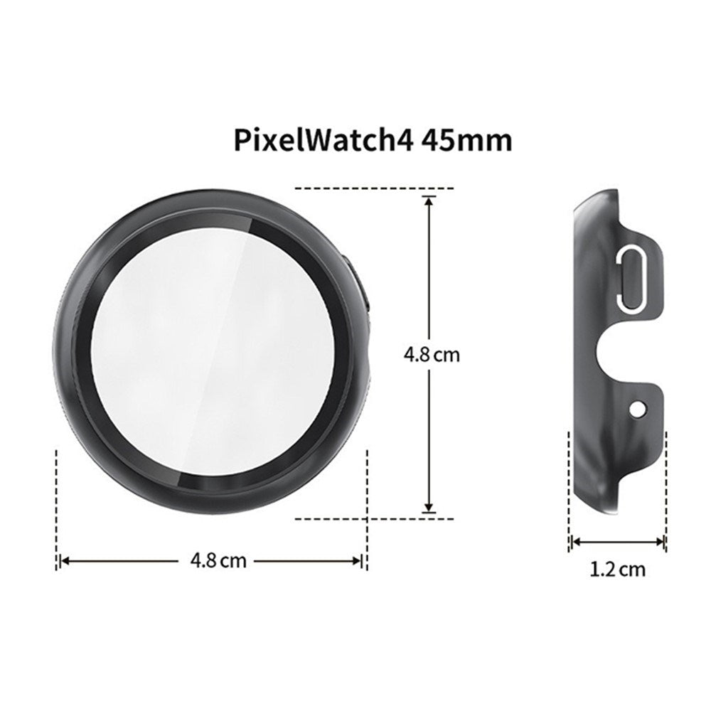 Google Pixel Watch 4 (45mm) Hårdt Plastik Cover m. Indbygget Skærmbeskyttelse - Lyserød