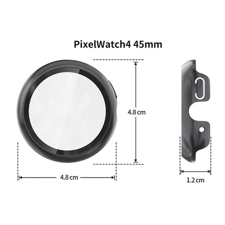 Google Pixel Watch 4 (45mm) Hårdt Plastik Cover m. Indbygget Skærmbeskyttelse - Fersken