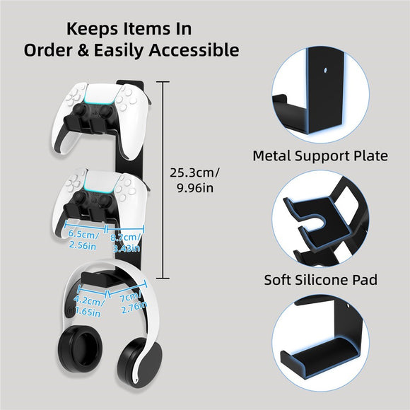 Væghængt Stander til Controllers / Headsets - Sort