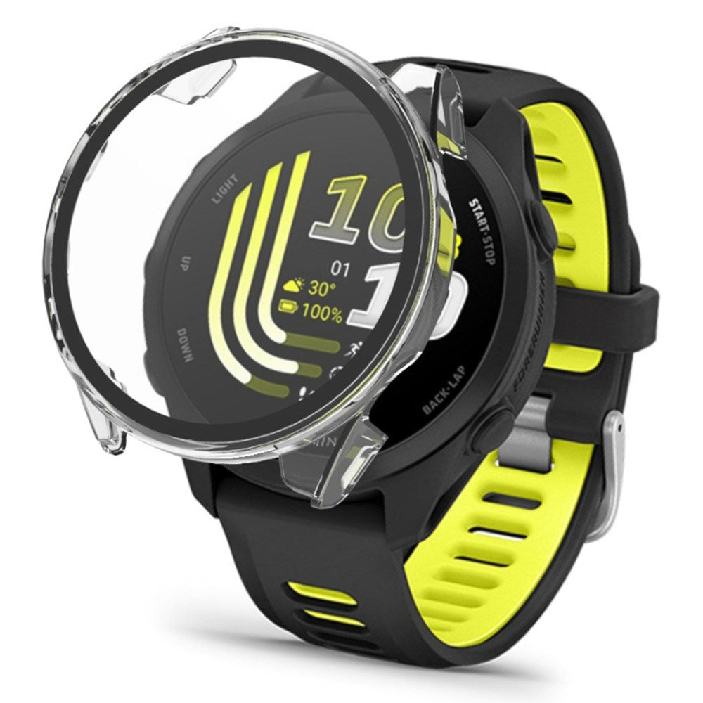 Garmin Forerunner 170 / 70 Hårdt Plast Cover m. Indbygget Beskyttelsesglas - Gennemsigtig