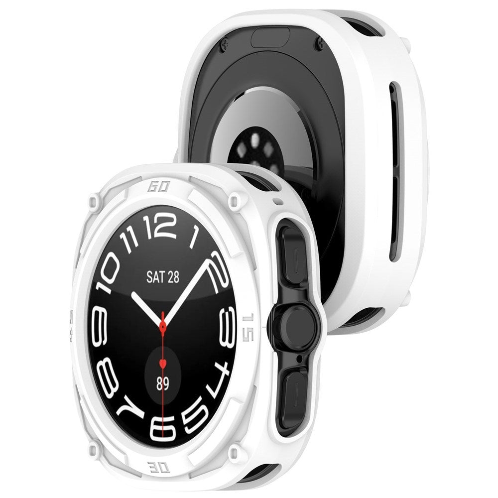 Samsung Galaxy Watch Ultra 2 (47mm) Fleksibelt Plast Armor Cover - Hvid