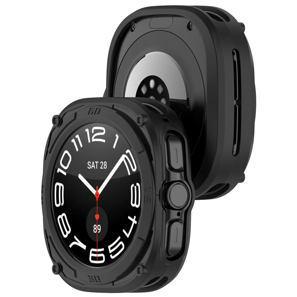 Samsung Galaxy Watch Ultra 2 (47mm) Fleksibelt Plast Armor Cover - Sort