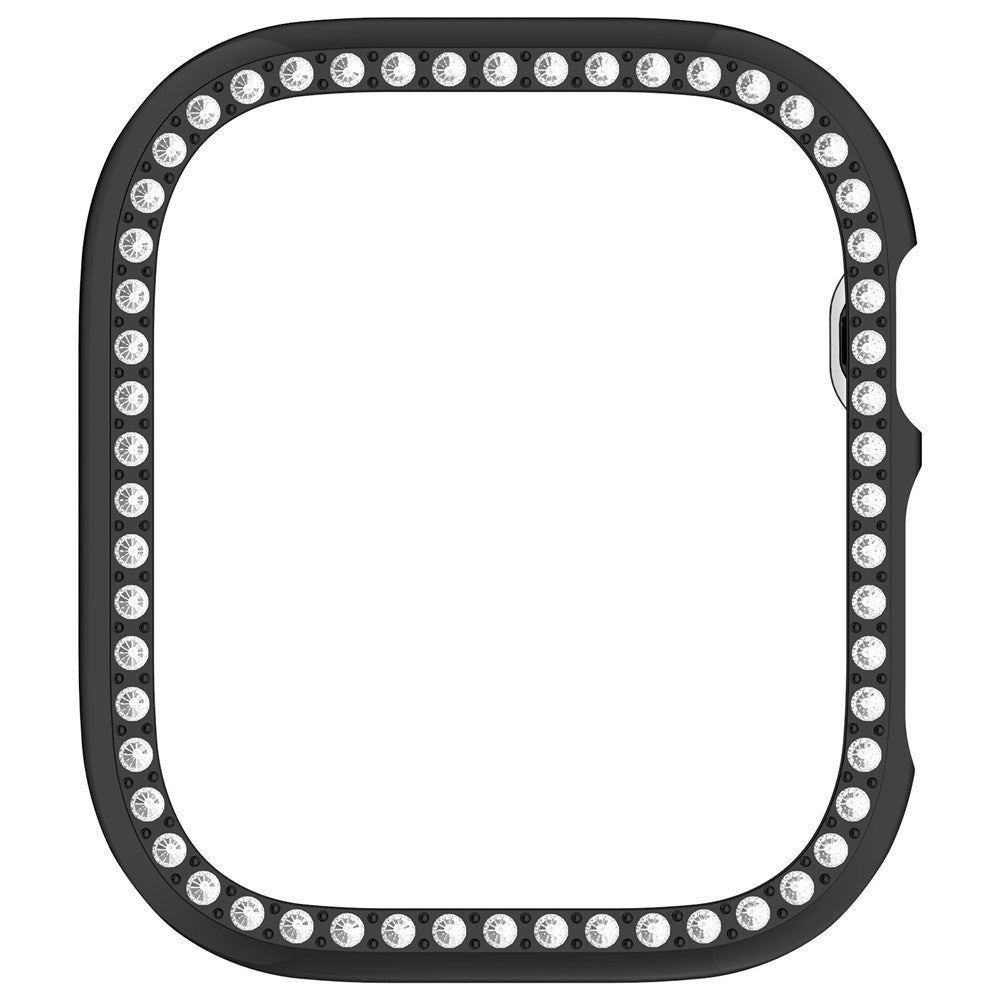 Apple Watch Series 12 (42mm) Hårdt Plast Cover - Sort & Rhinsten