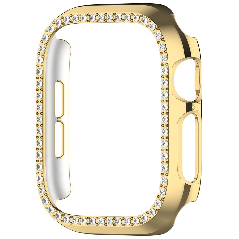 Apple Watch Series 12 (42mm) Hårdt Plast Cover - Guld & Rhinsten