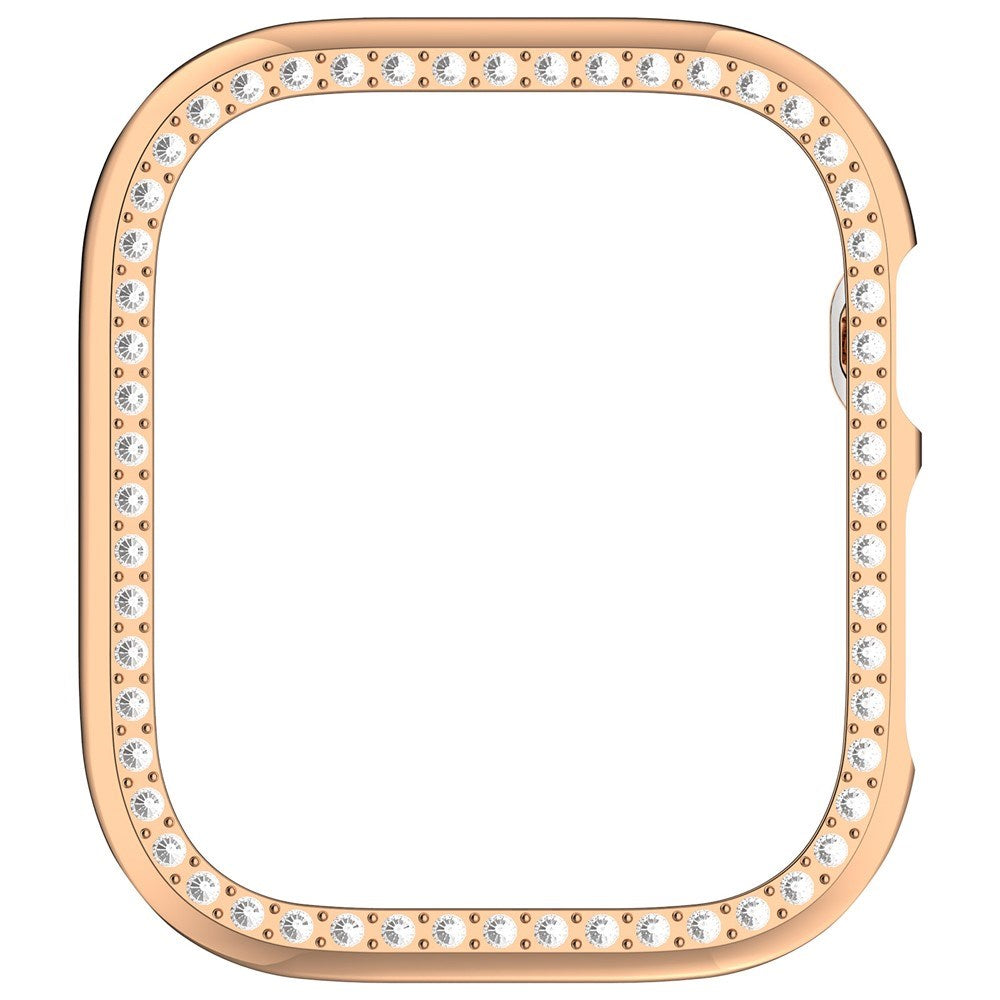 Apple Watch Series 12 (42mm) Hårdt Plast Cover - Rose Gold & Rhinsten