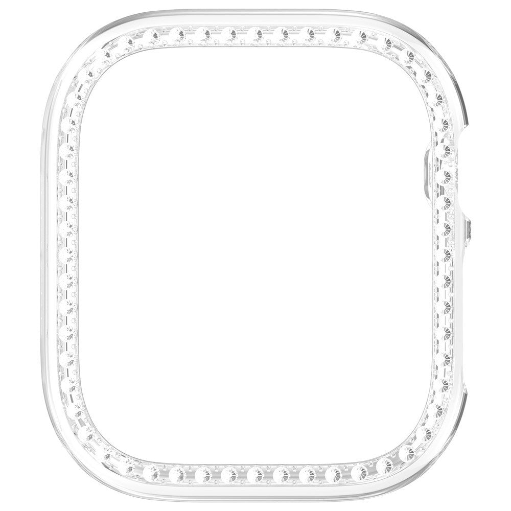 Apple Watch Series 12 (42mm) Hårdt Plast Cover - Gennemsigtig & Rhinsten