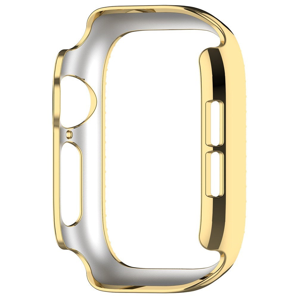 Apple Watch Series 12 (46mm) Hårdt Plast Cover - Guld & Rhinsten