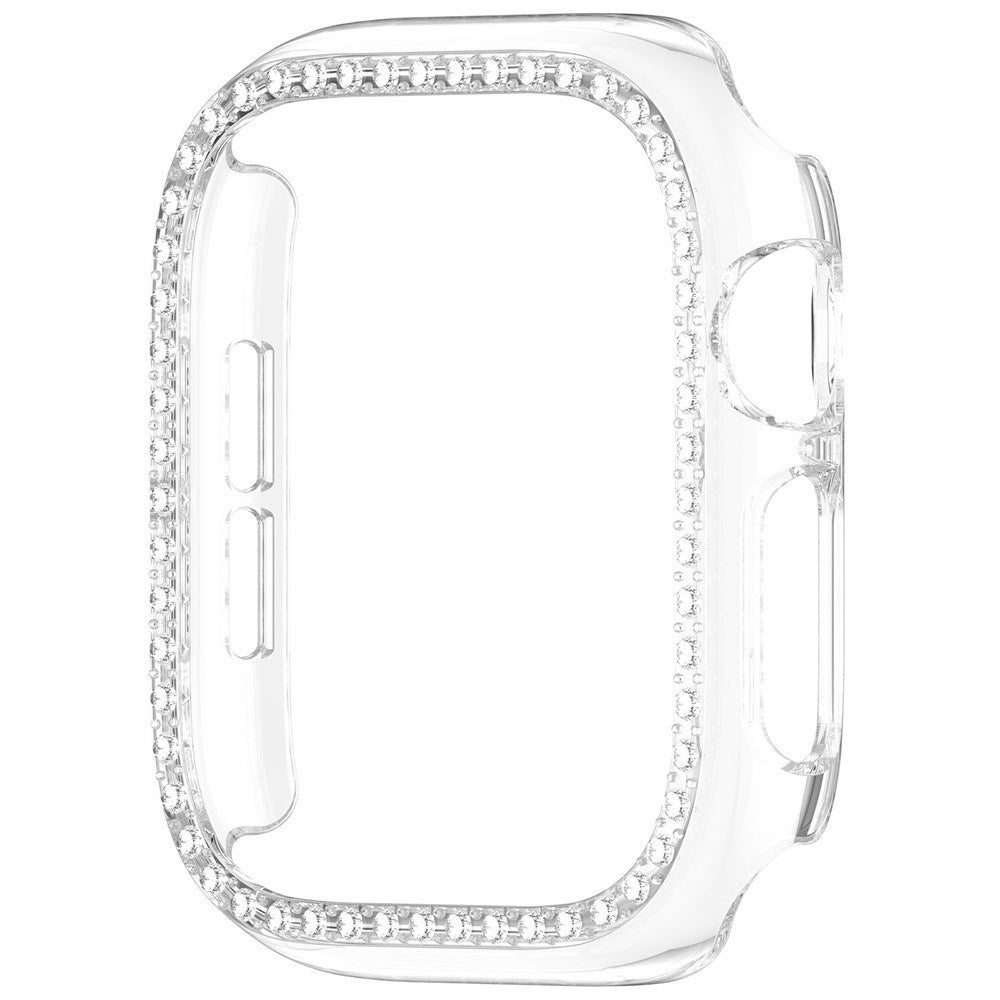 Apple Watch Series 12 (46mm) Hårdt Plast Cover - Gennemsigtig & Rhinsten