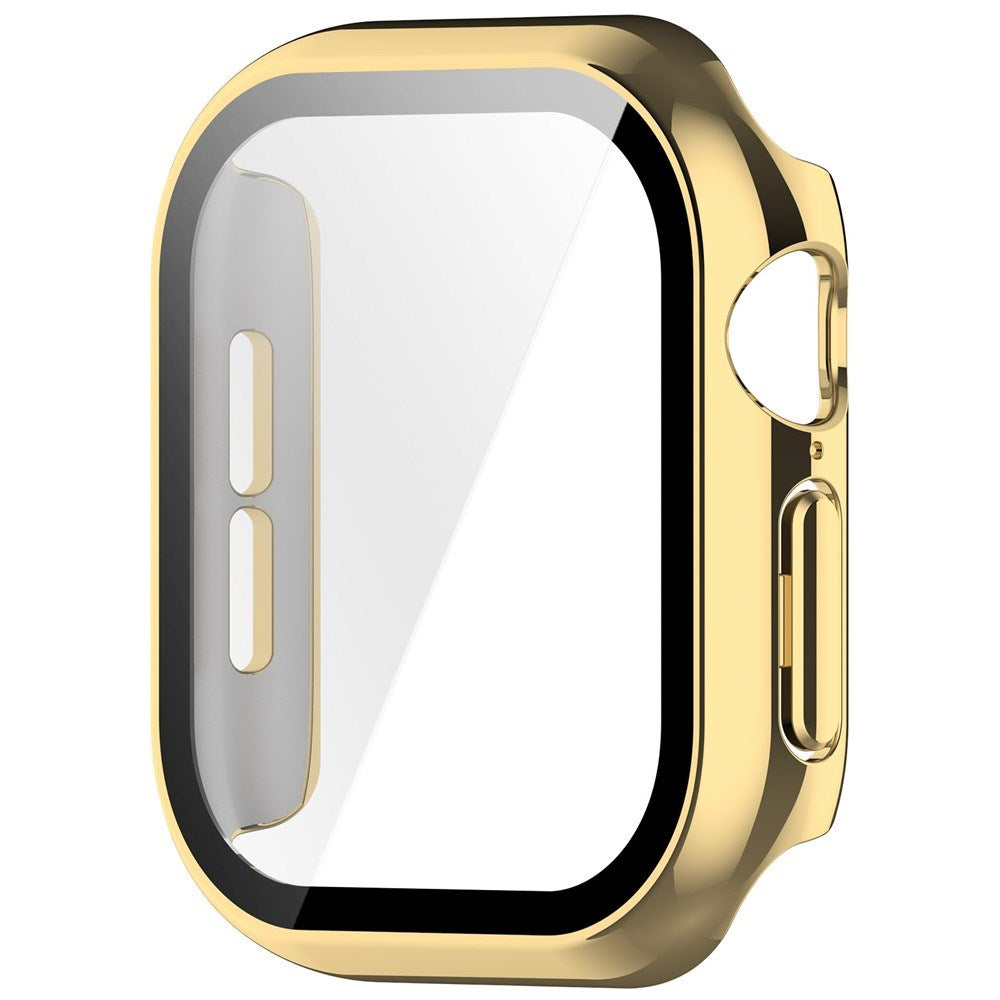 Apple Watch Series 12 (42mm) Hårdt Plast Cover m. Indbygget Skærmbeskyttelsesglas - Guld