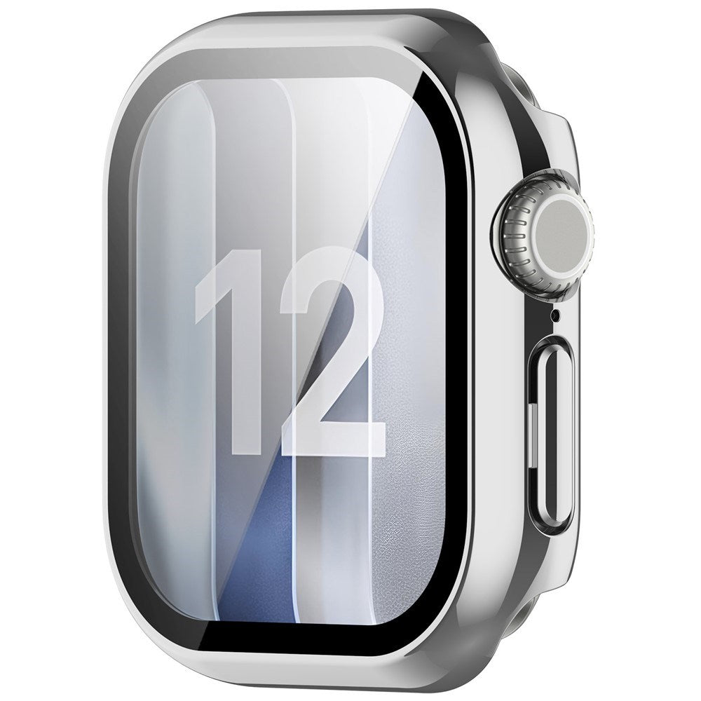 Apple Watch Series 12 (42mm) Hårdt Plast Cover m. Indbygget Skærmbeskyttelsesglas - Sølv