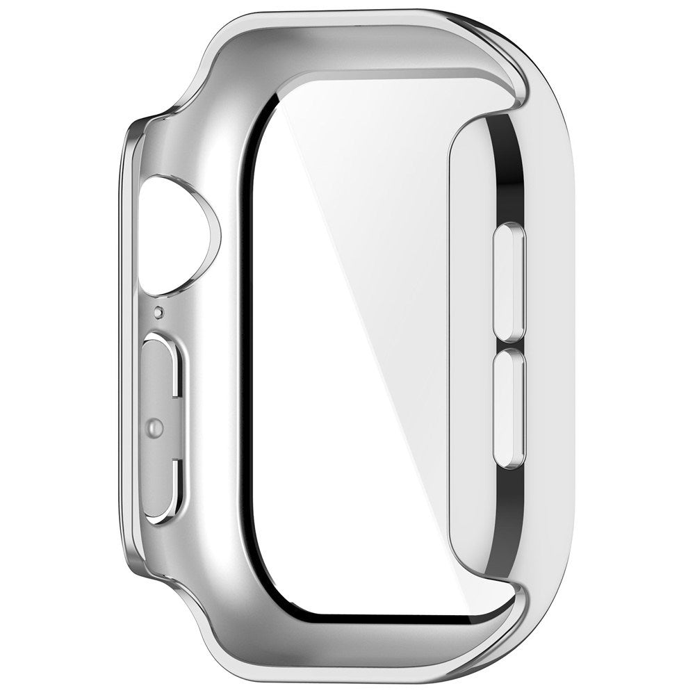 Apple Watch Series 12 (42mm) Hårdt Plast Cover m. Indbygget Skærmbeskyttelsesglas - Sølv