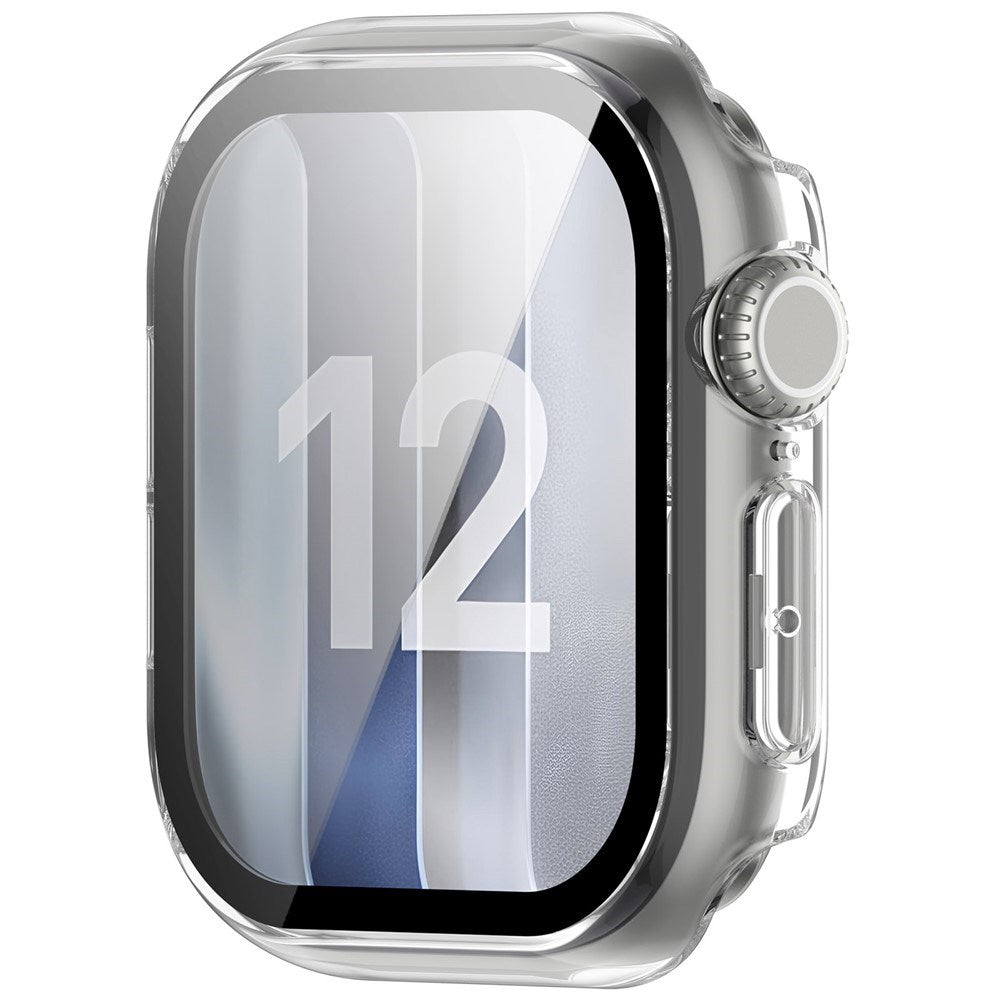 Apple Watch Series 12 (42mm) Hårdt Plast Cover m. Indbygget Skærmbeskyttelsesglas - Gennemsigtig