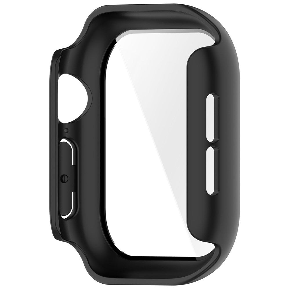 Apple Watch Series 12 (46mm) Hårdt Plast Cover m. Indbygget Skærmbeskyttelsesglas - Sort