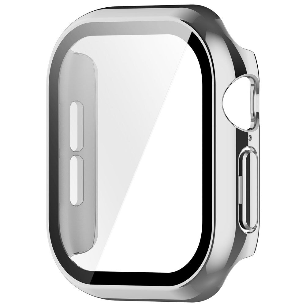 Apple Watch Series 12 (46mm) Hårdt Plast Cover m. Indbygget Skærmbeskyttelsesglas - Sølv