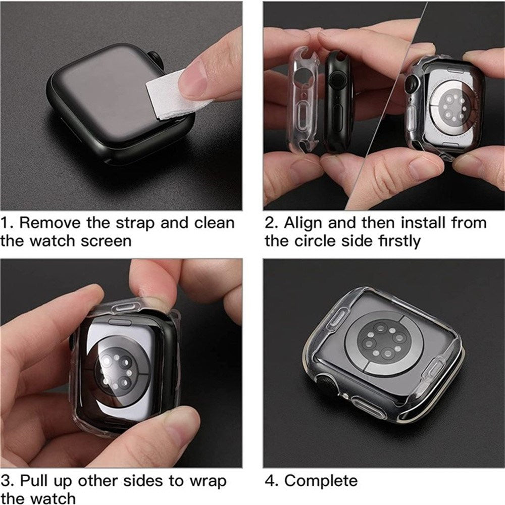 Apple Watch Series 12 (42mm) EIDERWOOD Fleksibel Plast Cover - Gennemsigtigt