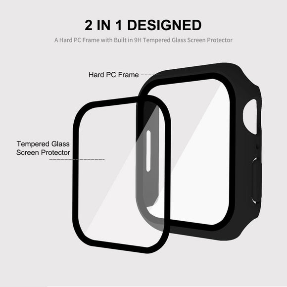 ENKAY Apple Watch 9/8/7 (45mm) Cover & Hærdet Glas - Gennemsigtig