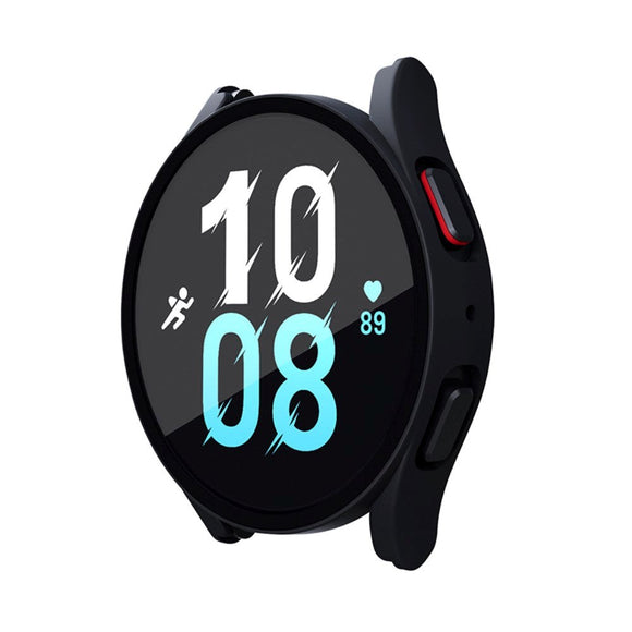 Samsung Galaxy Watch 6 / 5 / 4 / FE (40mm) Hård Plast Cover m. Indbygget Skærmbeskyttelse - Sort