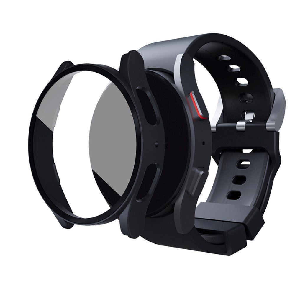 Samsung Galaxy Watch 6 / 5 / 4 / FE (40mm) Hård Plast Cover m. Indbygget Skærmbeskyttelse - Sort