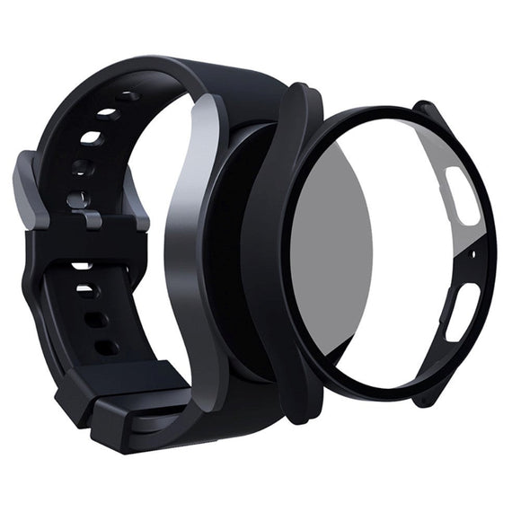Samsung Galaxy Watch 6 / 5 / 4 / FE (40mm) Hård Plast Cover m. Indbygget Skærmbeskyttelse - Sort