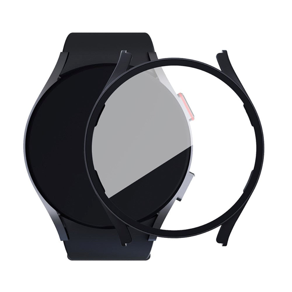 Samsung Galaxy Watch 6 / 5 / 4 / FE (40mm) Hård Plast Cover m. Indbygget Skærmbeskyttelse - Sort