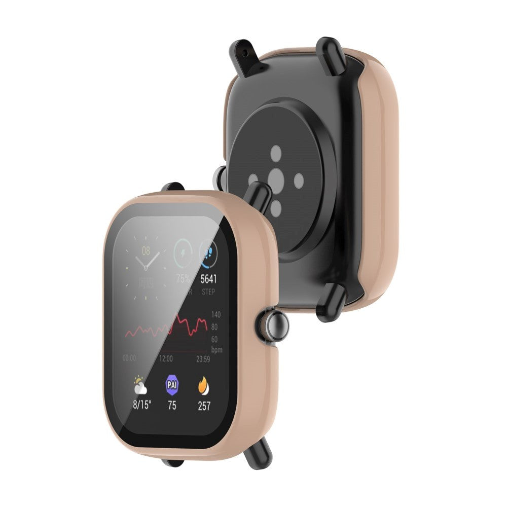 Amazfit Bip U / Bip U Pro Hård Plast Cover m. Indbygget Skærmbeskyttelse - Lyserød