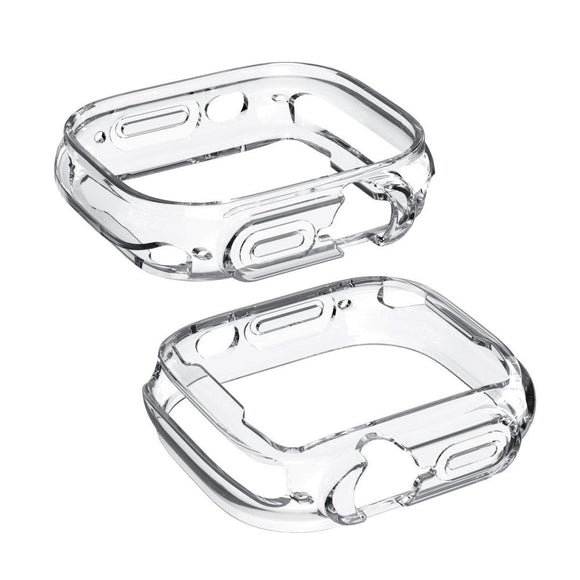Apple Watch Ultra 3/2/1 (49mm) Fleksibelt Plastik Cover m. Forstærkning omkring Knapper - Gennemsigtig