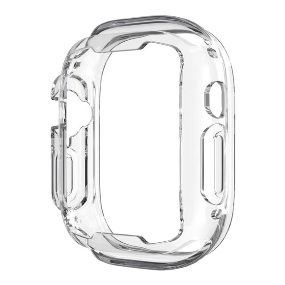 Apple Watch Ultra 3/2/1 (49mm) Fleksibelt Plastik Cover m. Forstærkning omkring Knapper - Gennemsigtig