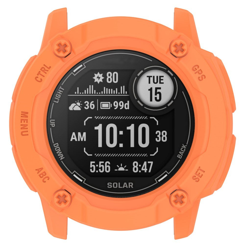 Garmin Instinct 2X Solar Fleksibelt Plastik Cover - Orange