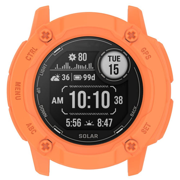 Garmin Instinct 2X Solar Fleksibelt Plastik Cover - Orange