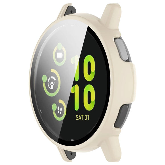 Garmin Vivoactive 5 Plastik Cover m. Indbygget Skærmbeskytter - Cremehvid