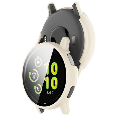 Garmin Vivoactive 5 Plastik Cover m. Indbygget Skærmbeskytter - Cremehvid