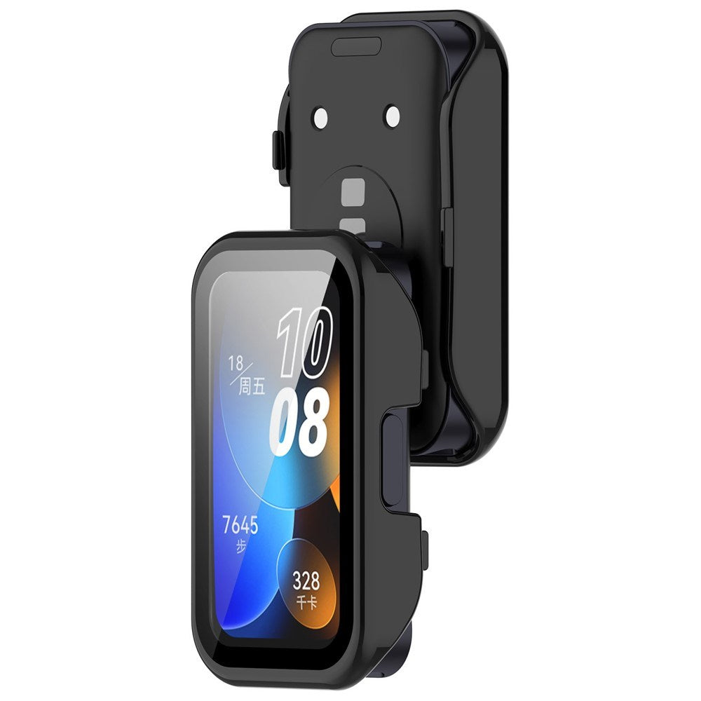 Huawei Band 10 / 9 / 8 EIDERWOOD Hårdt Plast Cover m. Beskyttelsesglas - Sort