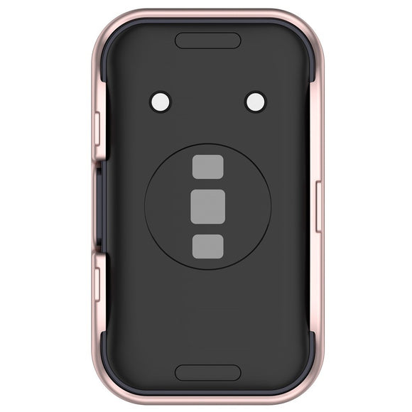 Huawei Band 10 / 9 / 8 EIDERWOOD Hårdt Plast Cover m. Beskyttelsesglas - Lyserød