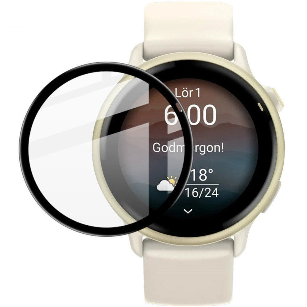 Garmin Vivoactive 6 Beskyttelsesfilm - Gennemsigtig / Sort Kant