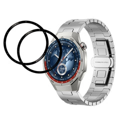 Huawei Watch 5 (46mm) Skærmbeskyttelsesfilm - 2 stk - Gennemsigtig / Sort Kant