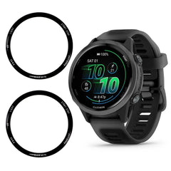 Garmin Forerunner 570 (42mm) Skærmbeskyttelse - 2 stk. - Gennemsigtig / Sort Kant