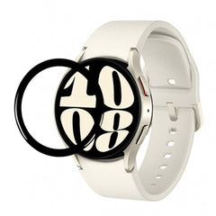 Samsung Galaxy Watch 8 (44mm) Plastik Skærmbeskyttelse - Gennemsigtig / Sort Kant