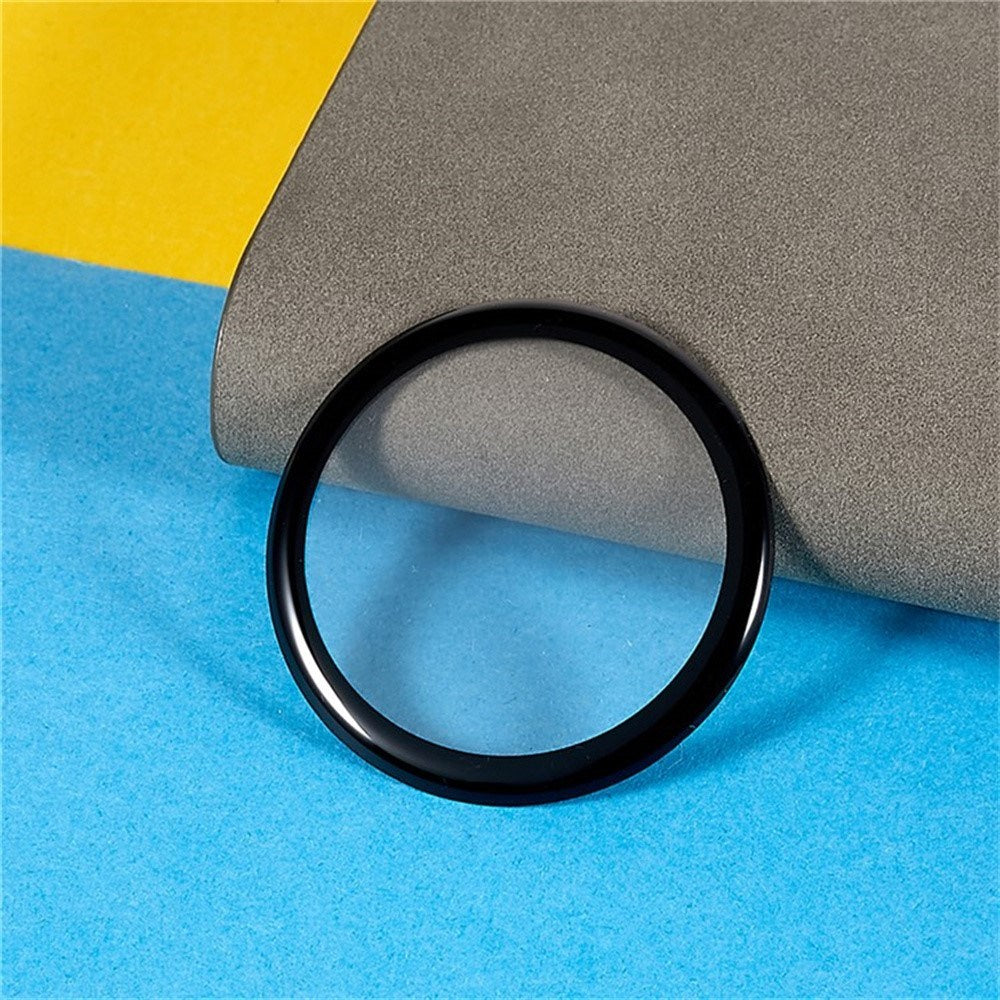 Samsung Galaxy Watch 8 (44mm) Plastik Skærmbeskyttelse - Gennemsigtig / Sort Kant