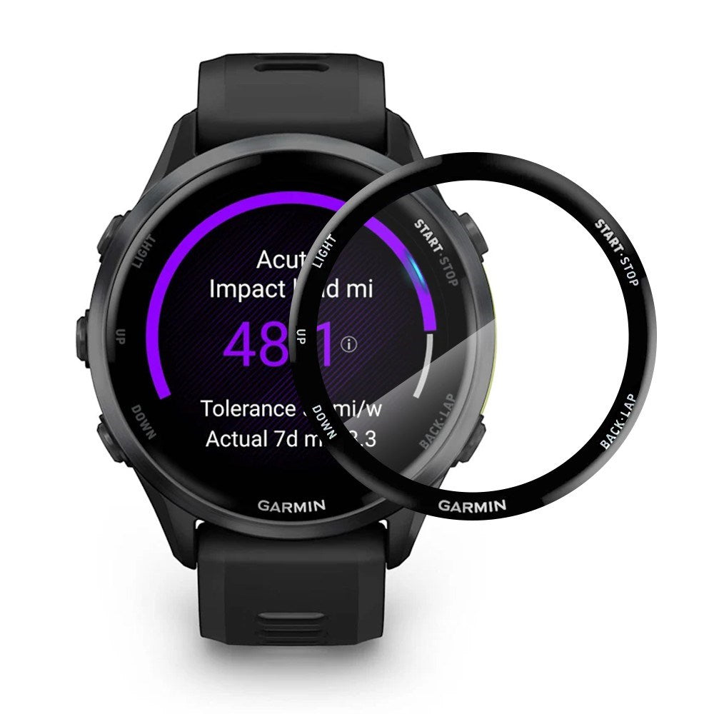 NORTHJO Garmin Forerunner 970 Skærmbeskyttelse - Gennemsigtig / Sort Kant