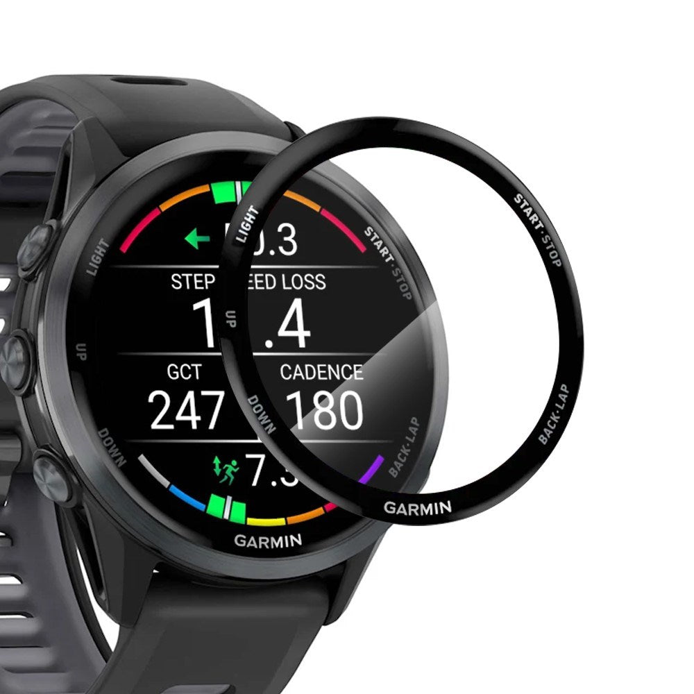 NORTHJO Garmin Forerunner 970 Skærmbeskyttelse - Gennemsigtig / Sort Kant