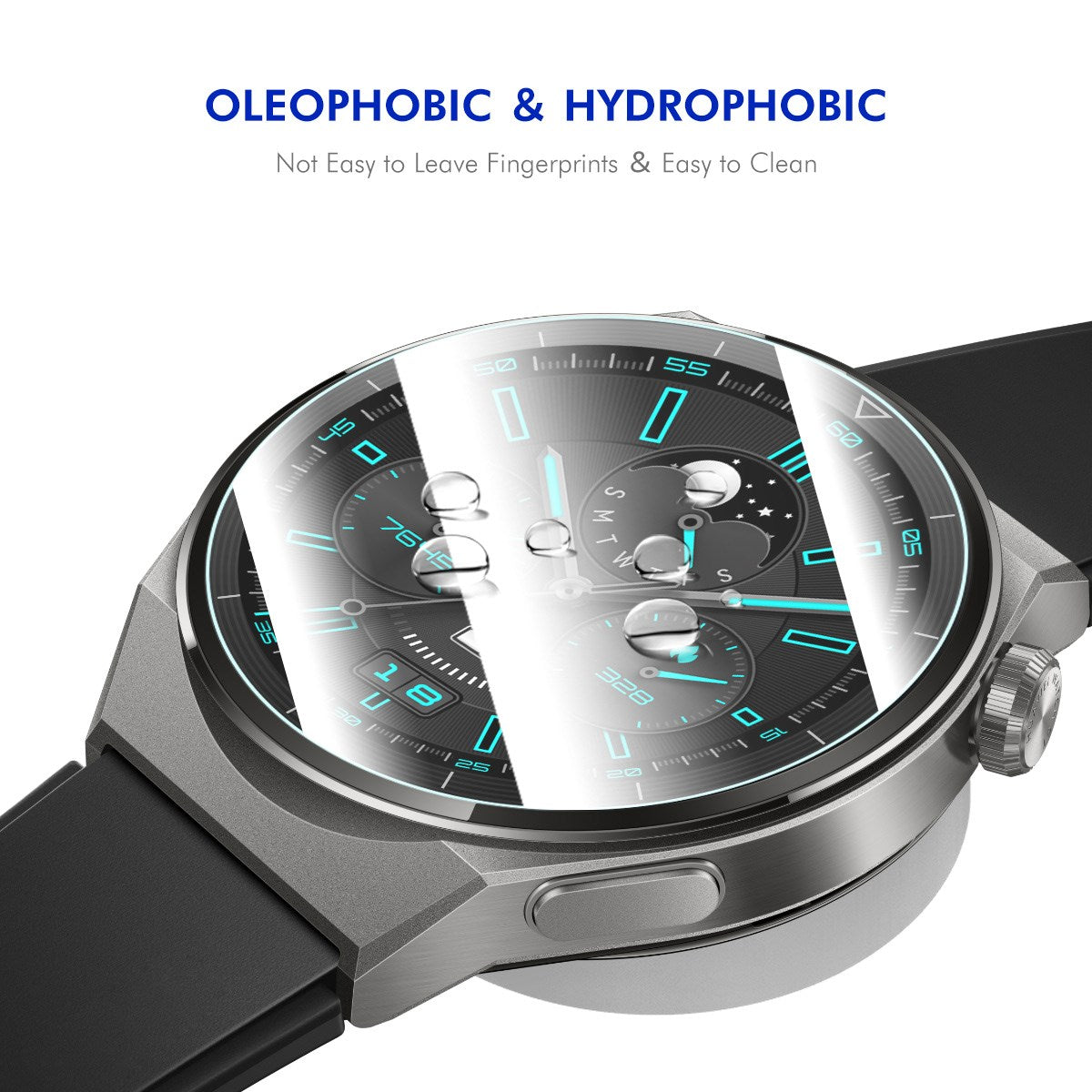 Samsung Galaxy Watch 8 (44mm) Hærdet Skærmbeskyttelsesglas - 2 Stk. - Gennemsigtig