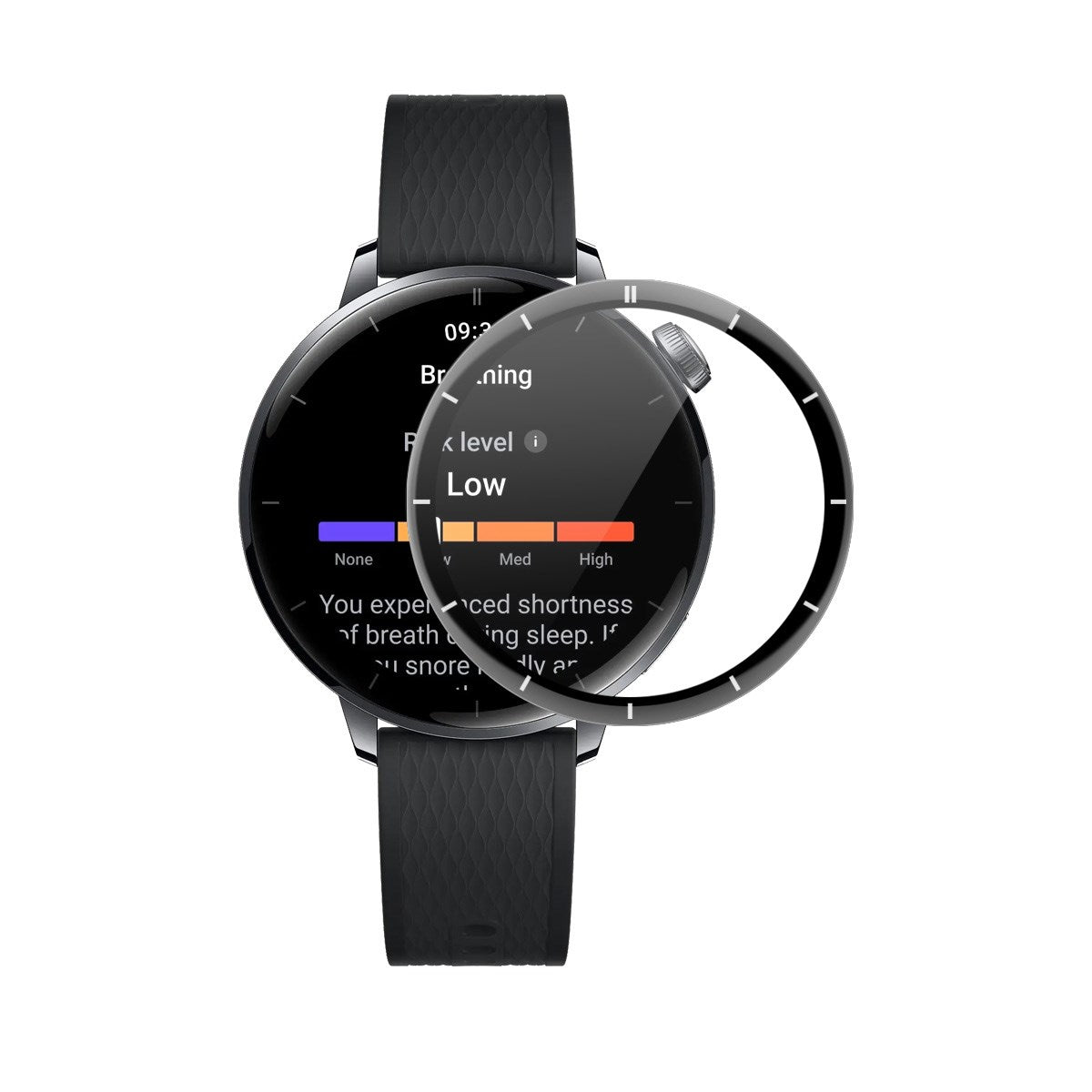 ENKAY OnePlus Watch 3 (43mm) Skærmbeskyttelse - Gennemsigtig / Sort Kant