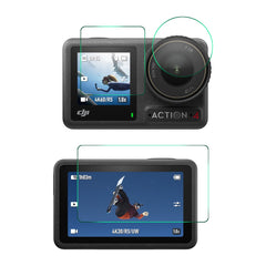 DJI Osmo Action 4 / 3 Skærmbeskyttelsessæt - 9H - Gennemsigtig