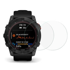 Garmin Fenix 7X Arc Edge Hærdet Glas Skærmbeskyttelse - 2 Pak - Gennemsigtigt