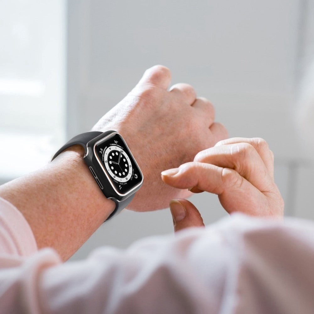 Apple Watch Ultra 3/2/1 (49mm) Hård Plast Cover m. Indbygget Skærmbeskyttelse - Sort / Sølv