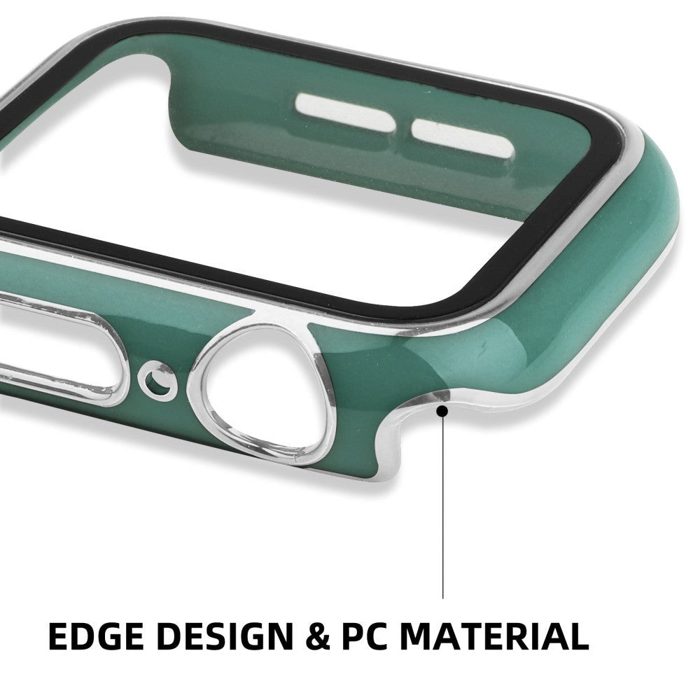 Apple Watch Ultra 4/3/2/1 (49mm) Hård Plast Cover m. Indbygget Skærmbeskyttelse - Grøn / Sølv