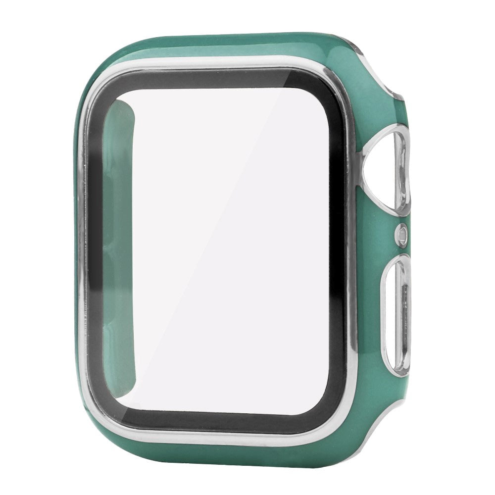 Apple Watch Ultra 4/3/2/1 (49mm) Hård Plast Cover m. Indbygget Skærmbeskyttelse - Grøn / Sølv