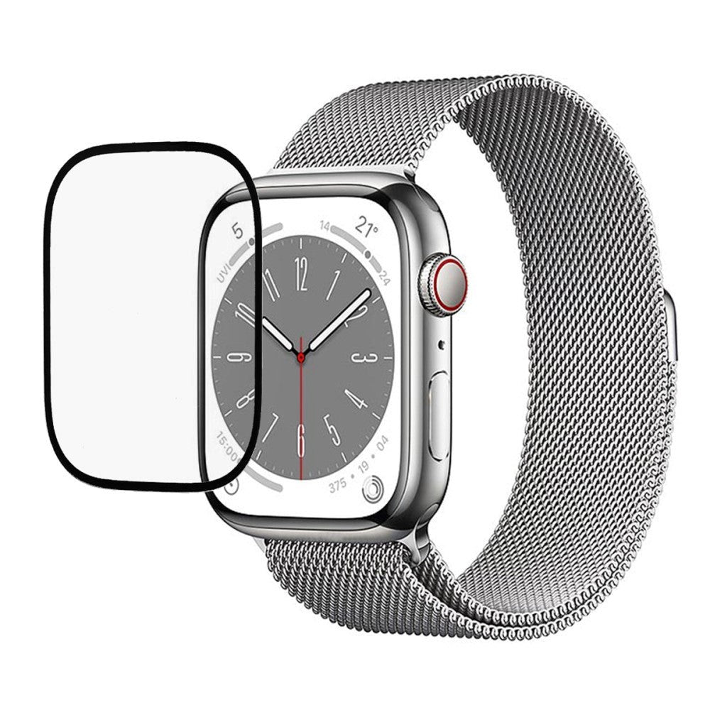 Apple Watch SE/6/5/4 (40mm) - Full-Fit - Skærmbeskyttelse - Gennemsigtig / Sort Kant