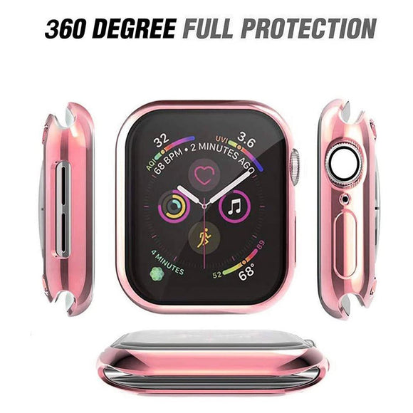 Apple Watch Ultra 3 / 2 / 1 (49mm) Fleksibelt Plast Cover m. Skærmbeskyttelse - Lyserød