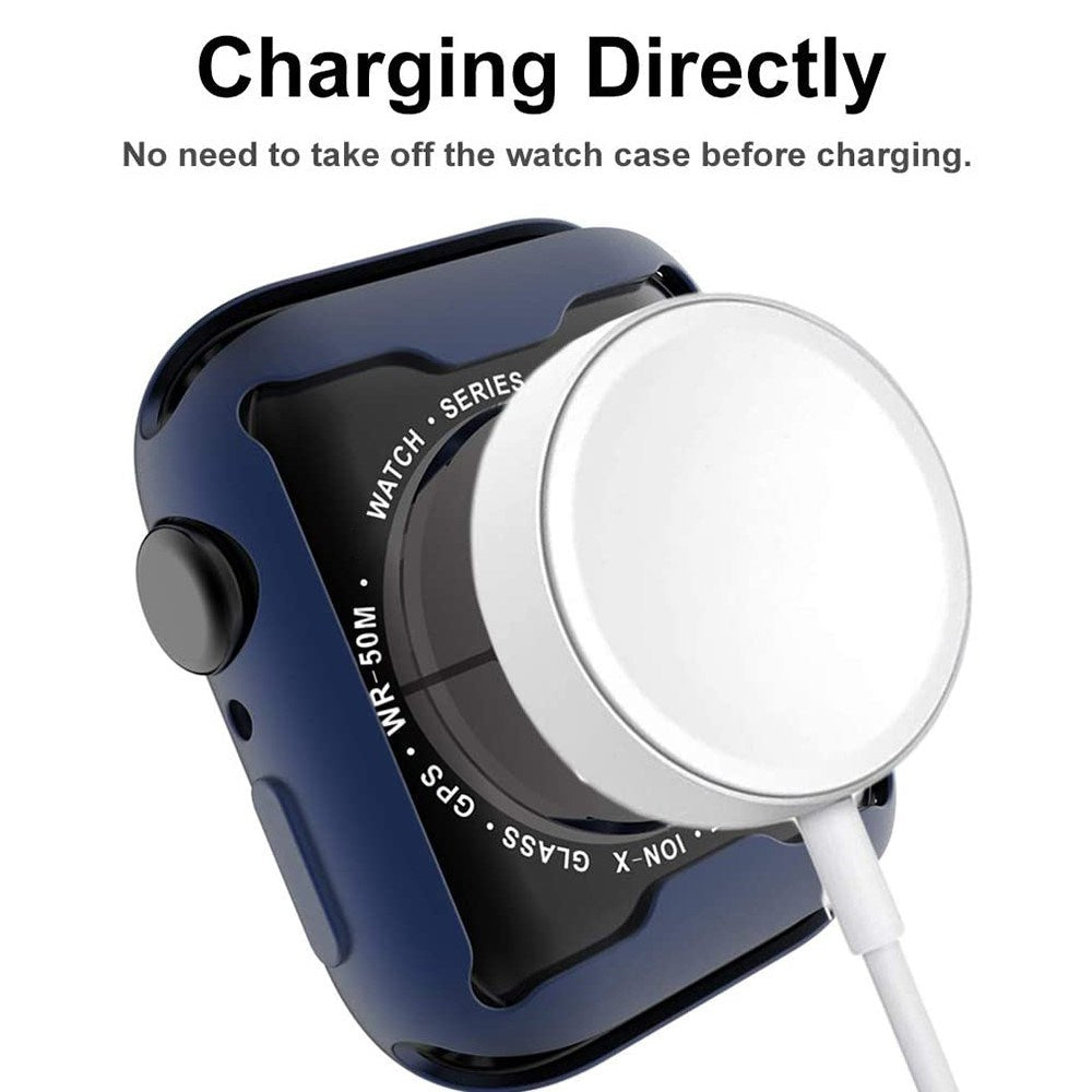 Apple Watch Ultra 3 / 2 / 1 (49mm) Fleksibelt Plast Cover m. Skærmbeskyttelse - Blå